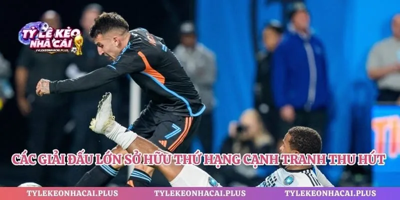 Các giải đấu lớn sở hữu thứ hạng cạnh tranh thu hút hàng triệu người xem